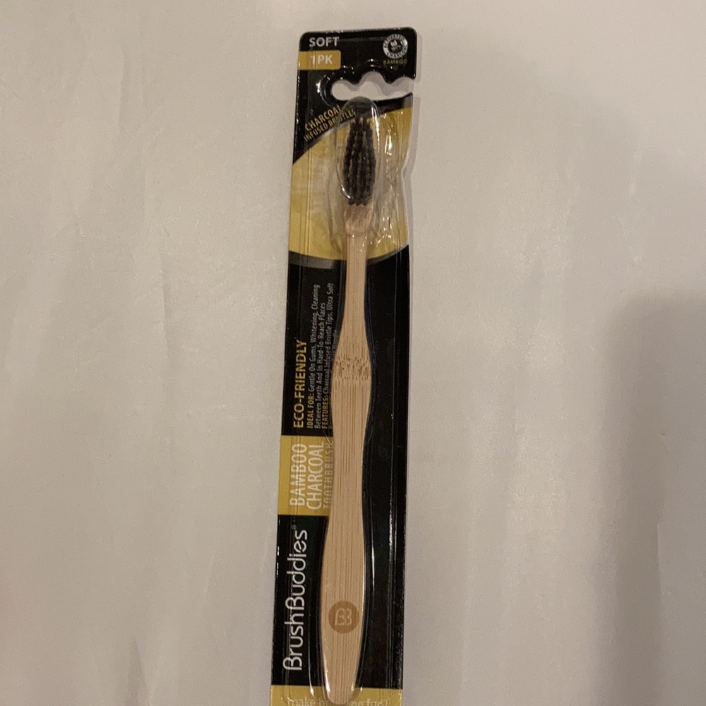 3/$20 Bamboo Charcoal Toothbrush New Stocking Stuffer Eco-Friendly